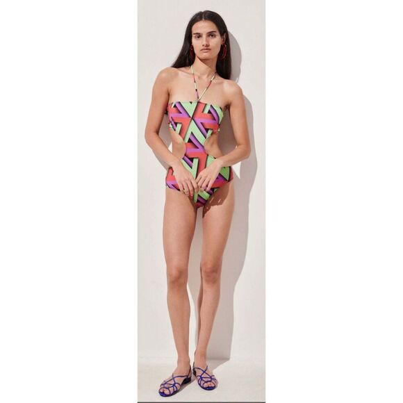 RACHEL COMEY BALVAN SWIM in GREEN MULTI NWT Size Small - Picture 2 of 6